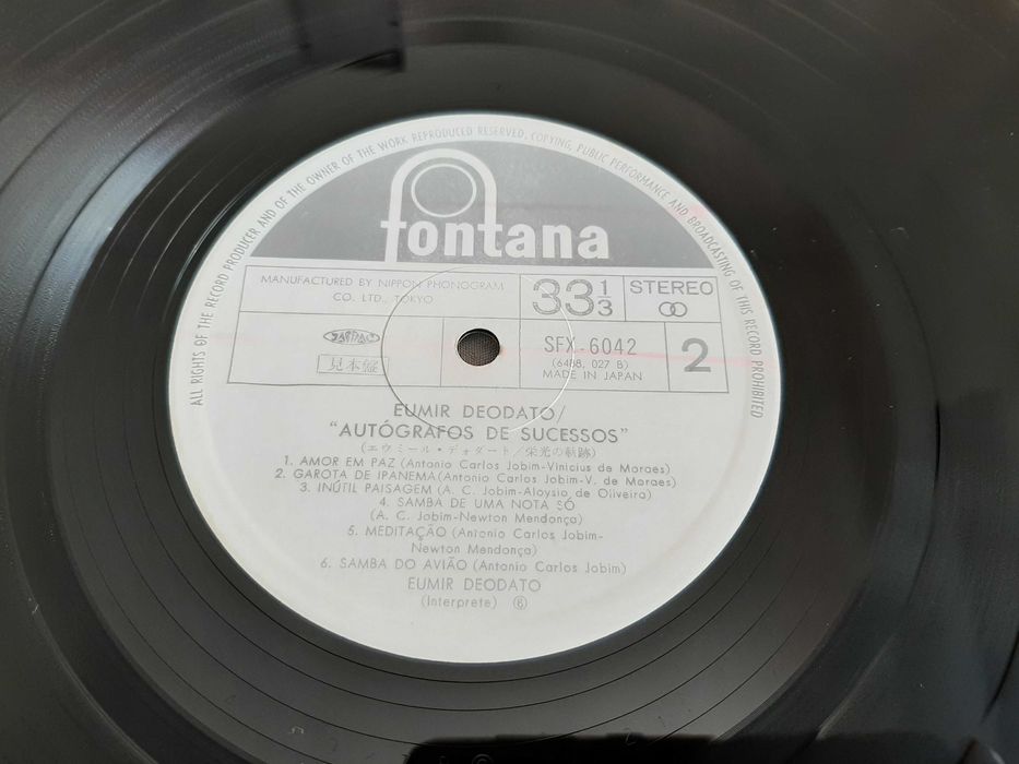 Eumir Deodato - Autógrafos de Sucessos - Japão - Vinil LP