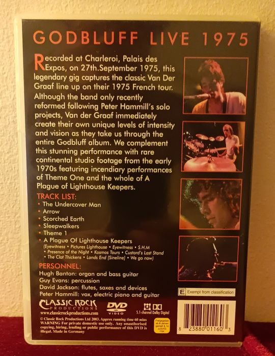 Van Der Graaf Generator "Godbluff Live 1975" RARO