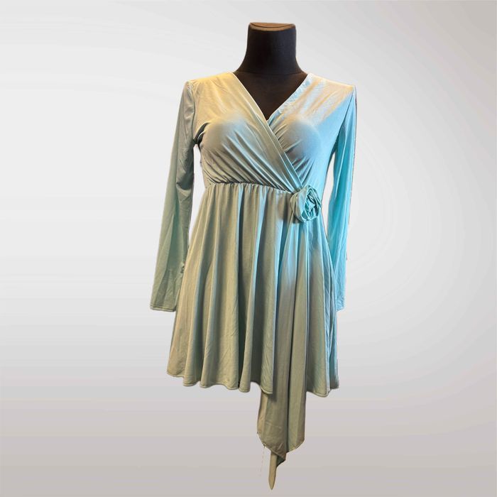 Sukienka Krótka Wiosenna Błękitny