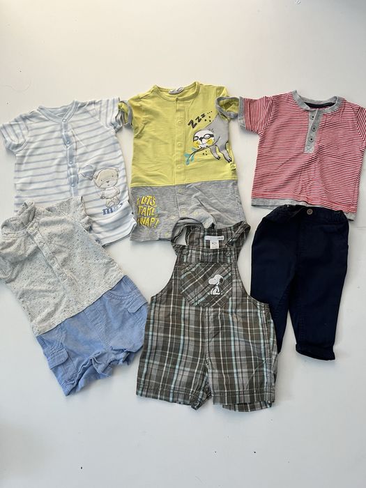 Zestaw letni 6 ubranek dla chłopca rozmiar 68