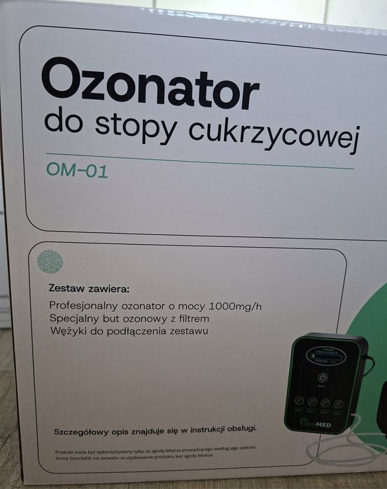 Ozonator i but ozonowy na noge, nowy raz używany.