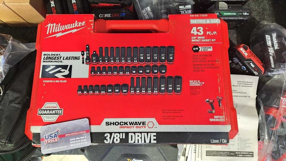 Преміум набір 40 шт ударних головок 8-19 мм 3/8" Milwaukee 49-66-7009