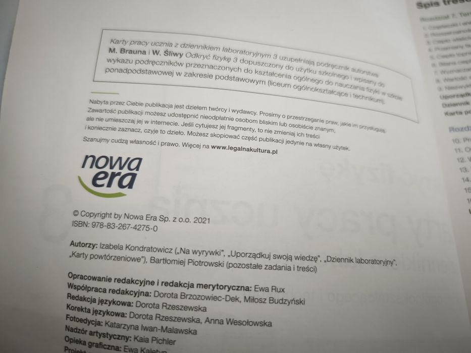 Odkryć fizykę 3 karta pracy ucznia