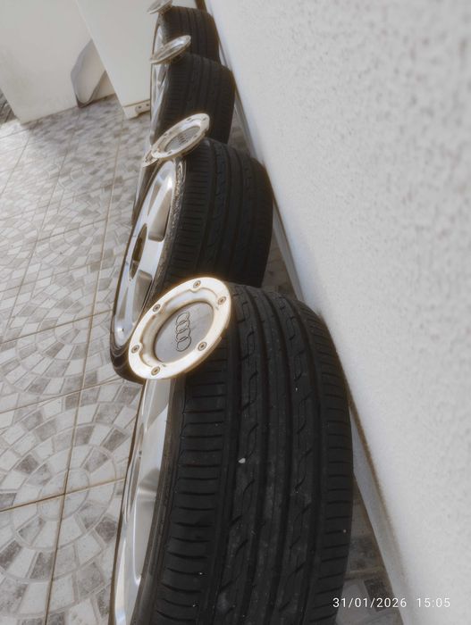 4 jantes originais Audi em excelente estado c/ pneus - Audi TT 8n