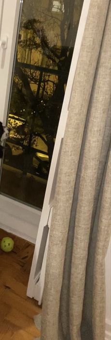 Cortinados gato preto estilo de linho