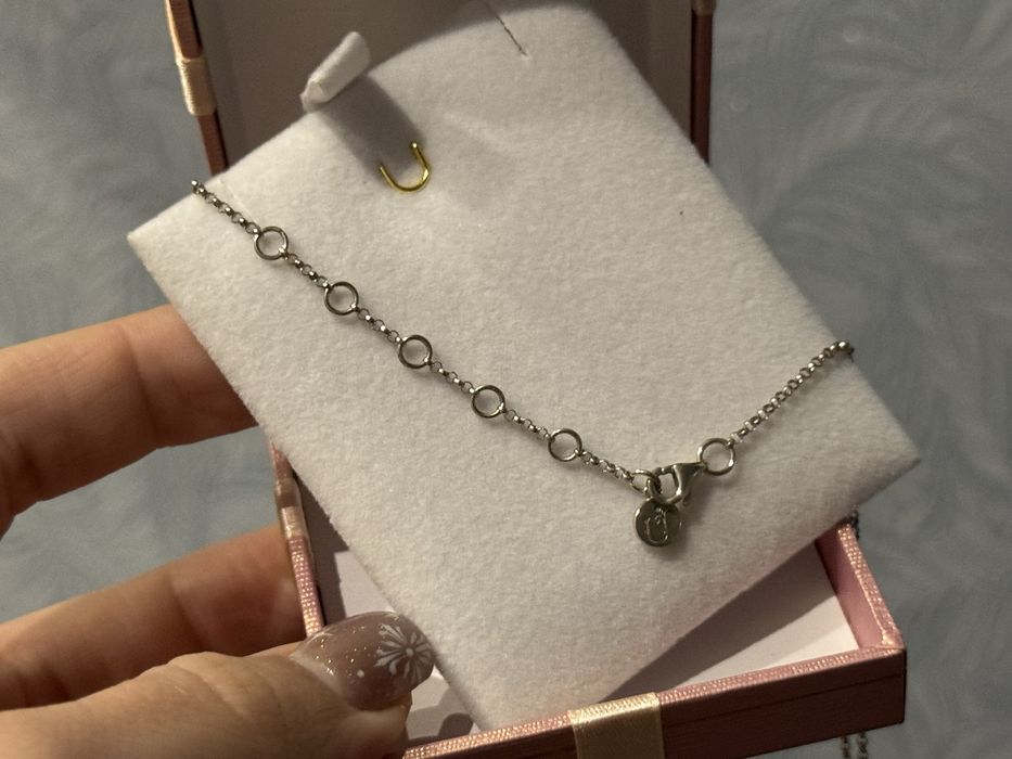 Вишукана срібна цепочка з фіанітами