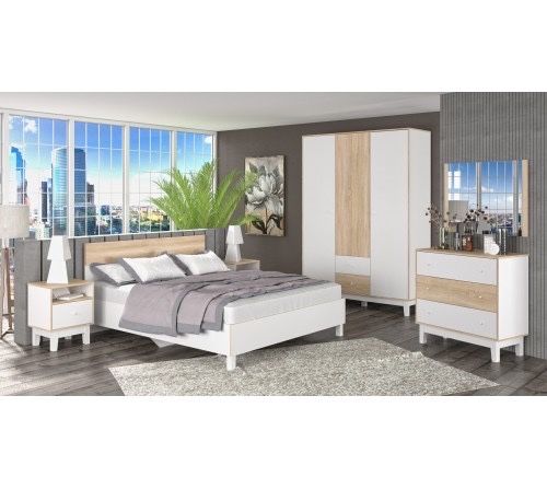 Спальня комплект,меблі в спальню,ліжко,шафа,комод,Глорія