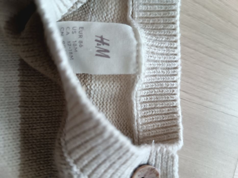 Lekki sweterek chłopięcy h&m rozm. 86