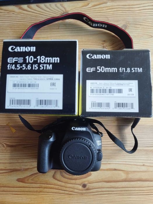 Kit Máquina Fotográfica CANON EOS 250D PR 18-55mm + lentes