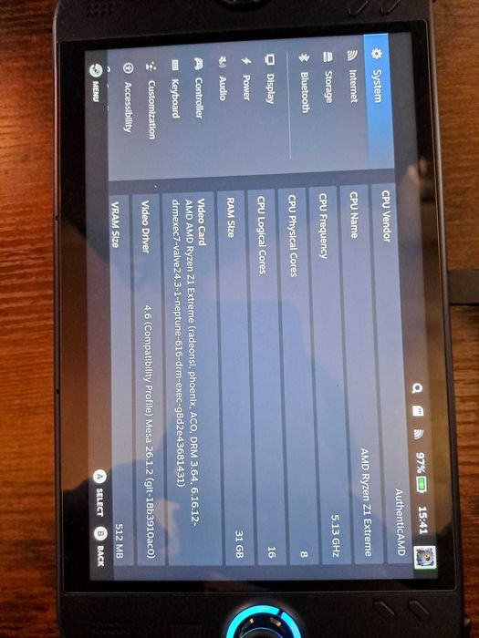 Lenovo Legion Go S (Z1 Extreme) 32GB+1TB(SteamOS) Nebula Nocturne