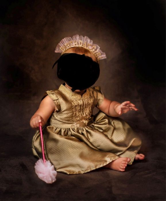 Złota Sukienka Okolicznościowa Next 80cm - 9/12 miesięcy