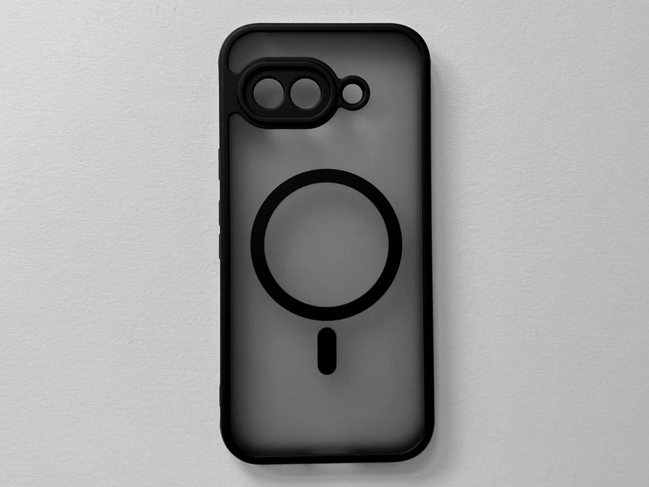 Google Pixel 9a чохол Magnetic MagSafe чорний силікон TPU чехол