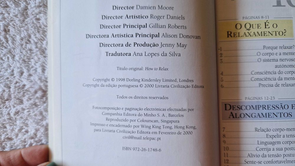 Livro "101 Sugestões como Relaxar"