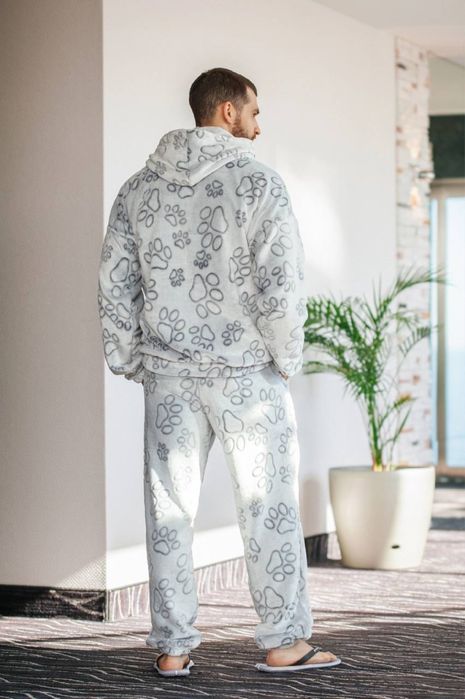 Чоловіча тепла піжама з кенгуру унісекс