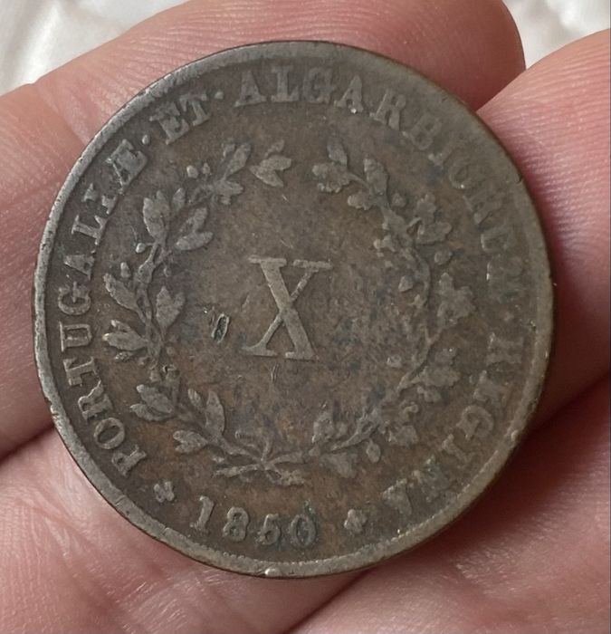 Moeda  117 - X Reis D MARIA II - 1850