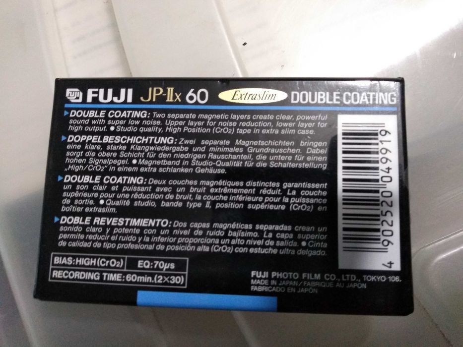Cassetes de áudio VINTAGE, FUJI JP-IIx 60, NOVAS!