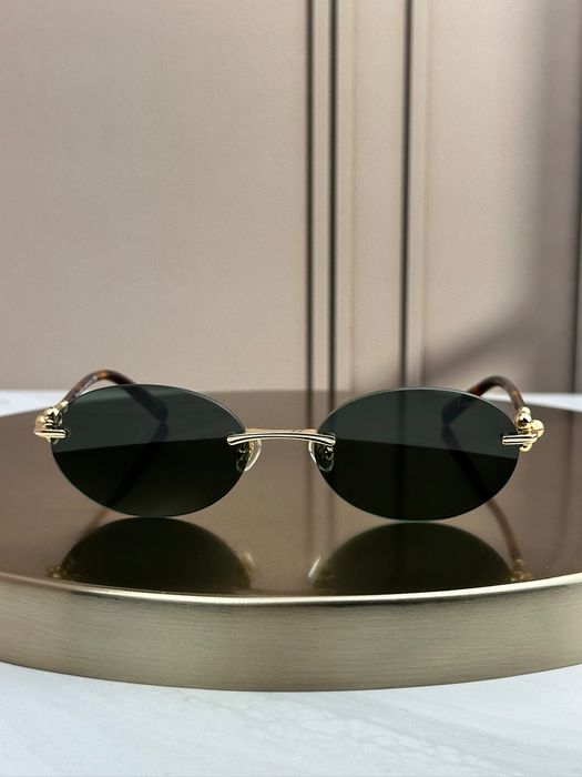 Сонцезахисні окуляри Tiffany & Co TF3104D безоправні овальні золоті жіночі оригінал