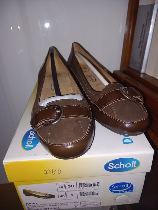 Sapato castanho dr scholl novos 38