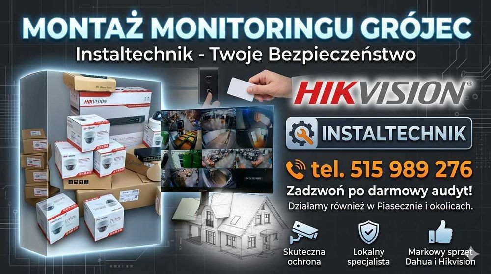 Montaż kamer,alarmów,domofonów,napędy do bram