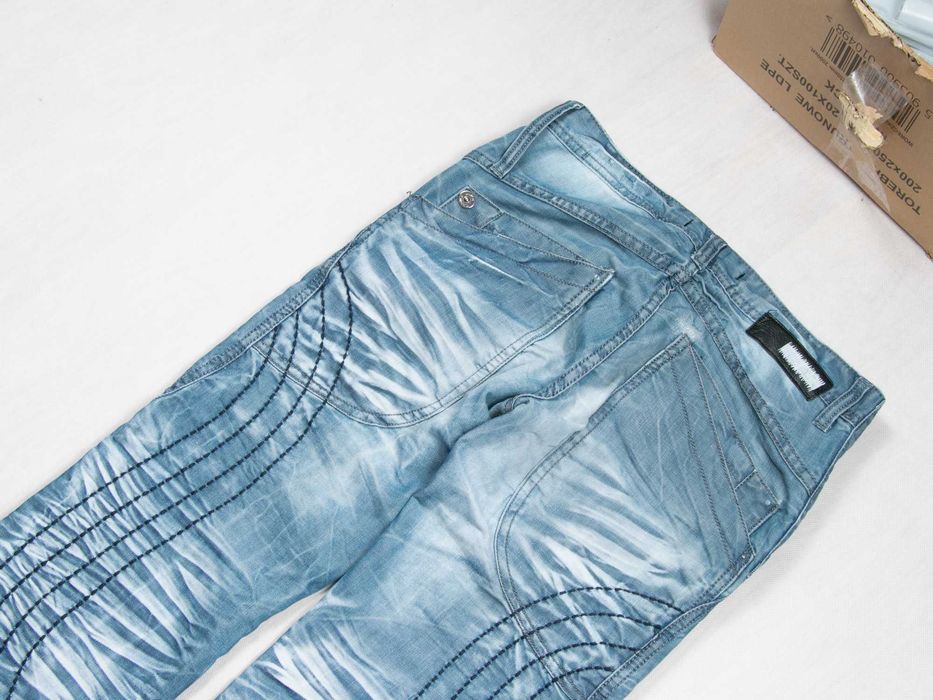 Spodnie jeansowe y2k Kosmo&Lupo 32us niski stan drip japan style
