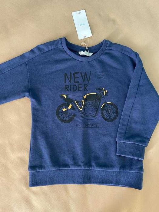 Стильна кофта, світшот з мотоциклом на хлопчика 5 років Mango