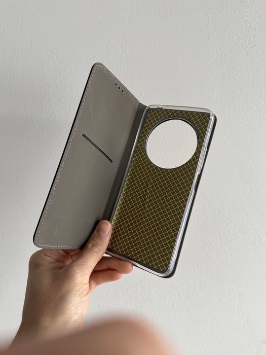 Etui z klapką zamykane granatowe + SZKŁO do XIAOMI REDMI 14C
