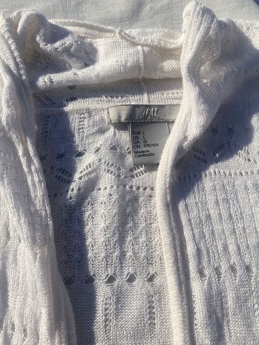 Biała narzutka M 38 H&M coquette
