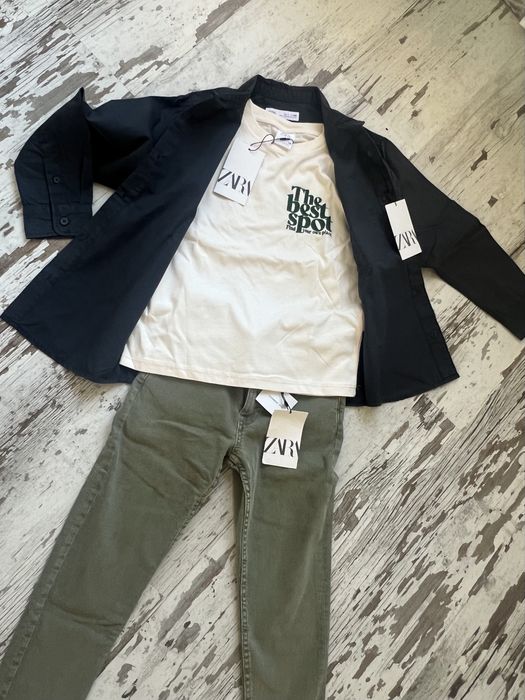 Комплект Zara джинси футболка сорочка 122 7 років