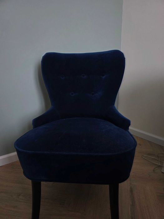 Fotel Ikea granatowy