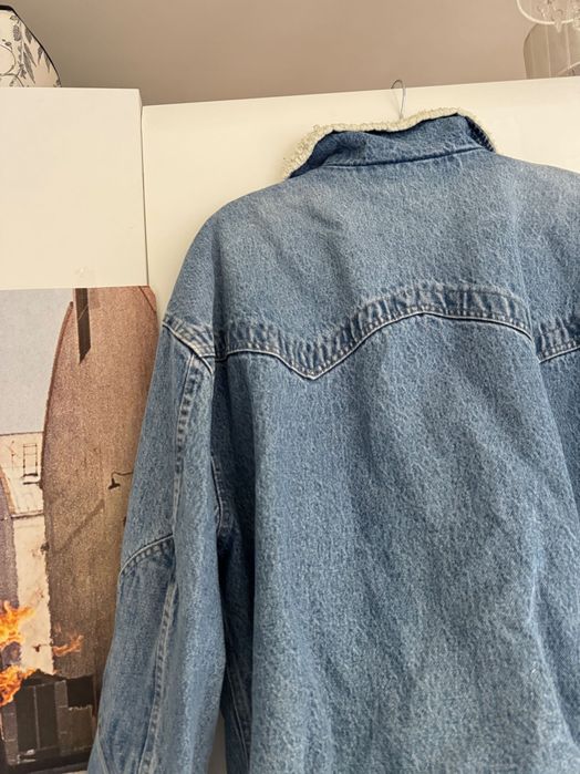Kurtka jeansowa vintage z kożuszkiem