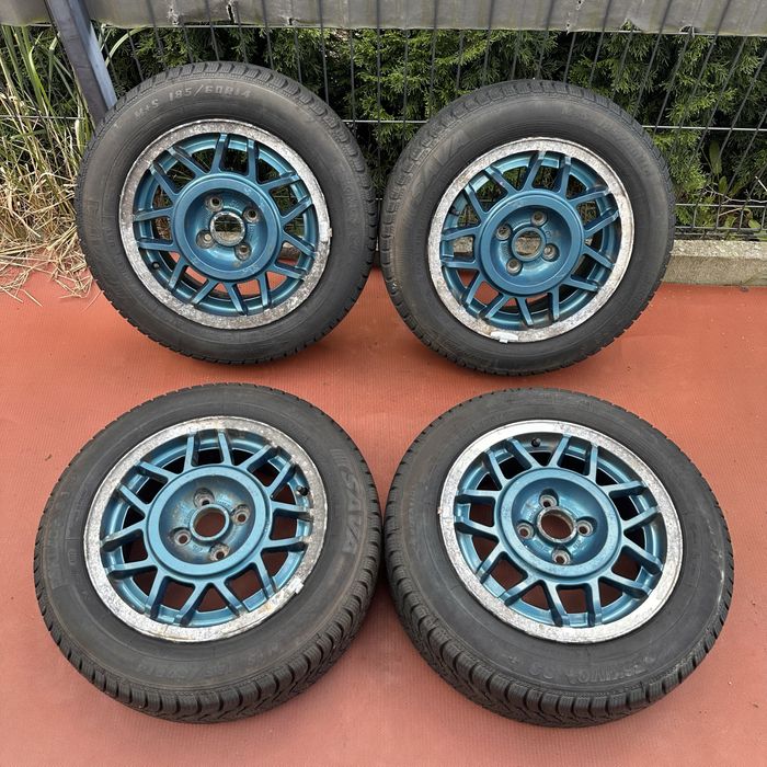 Kultowe oryginalne alufelgi VW Golf Cabrio Snowflake 14 cali 4x100- cena za komplet - wysyłka