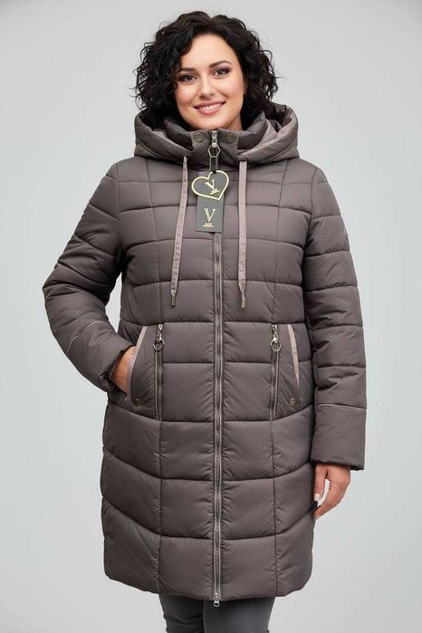 Женская зимняя куртка - пальто пуховик .р.52