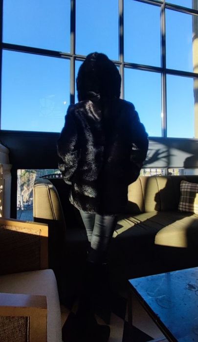 Casaco de vison luxuoso "Rainha da Neve" (Snejnaya Koroleva)