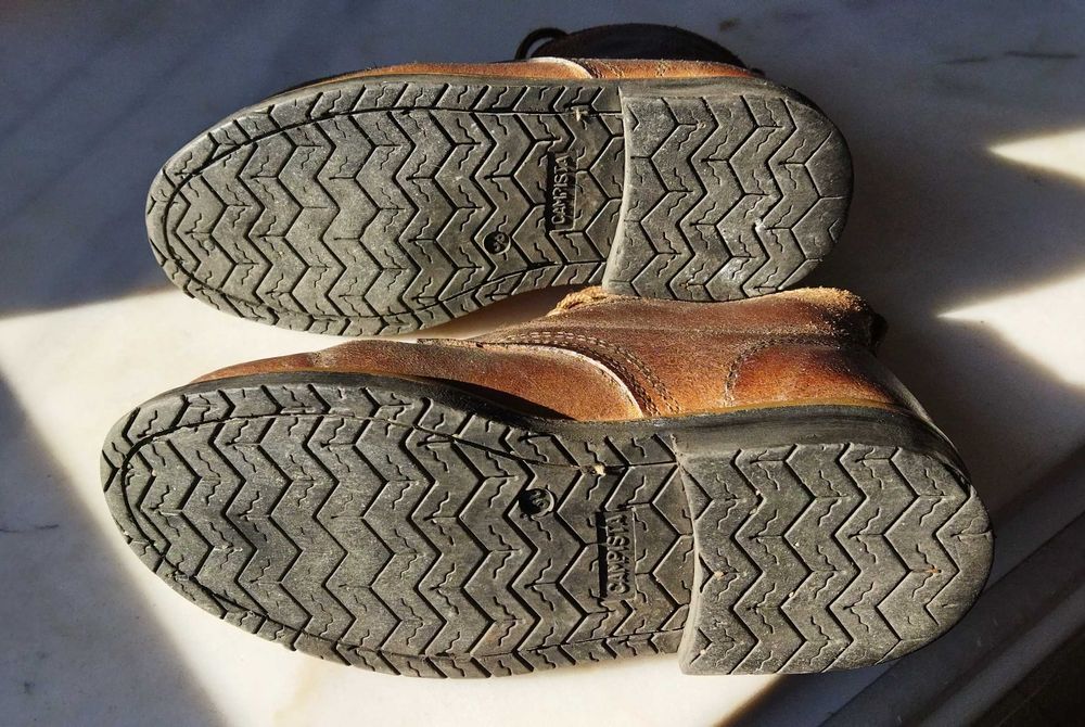 Botas unissexo castanhas, pele genuína, n.° 38