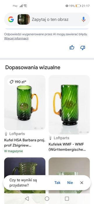 Kufle porcelana, szkło, węgiel kamienny