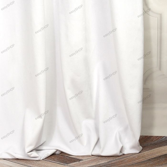 2 zasłony welurowe białe 250x145
