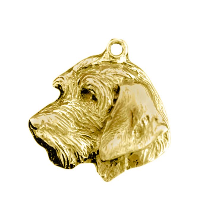Jamnik szorstkowłosy II brelok pozłacany w pudełku Art-Dog
