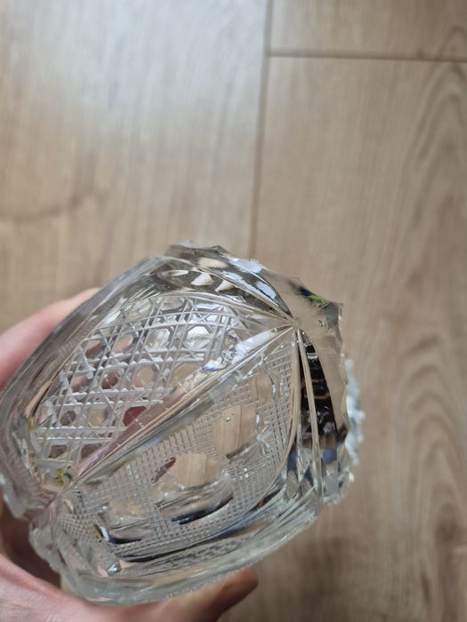 Kryształ PRL kryształowym koszyk koszyczek miseczka