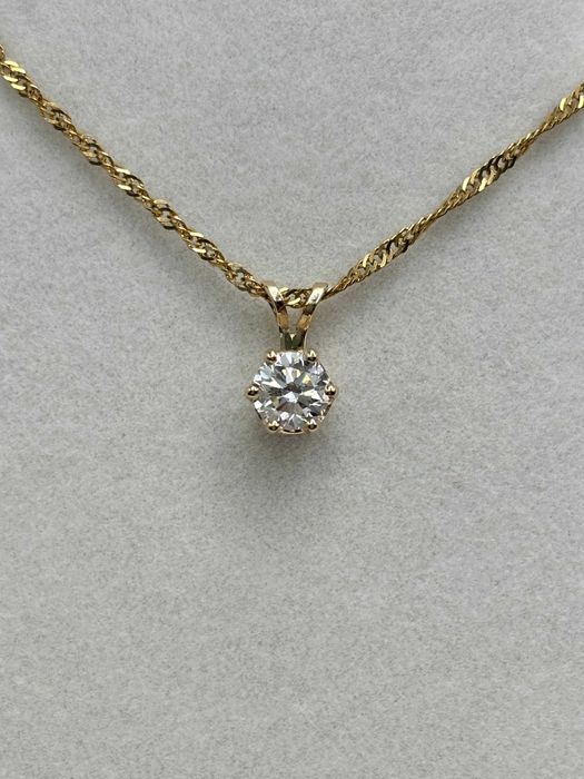 Zawieszka 0,5ct z naturalnym diamentem brylantem Certyfikat IGI H/VVS2