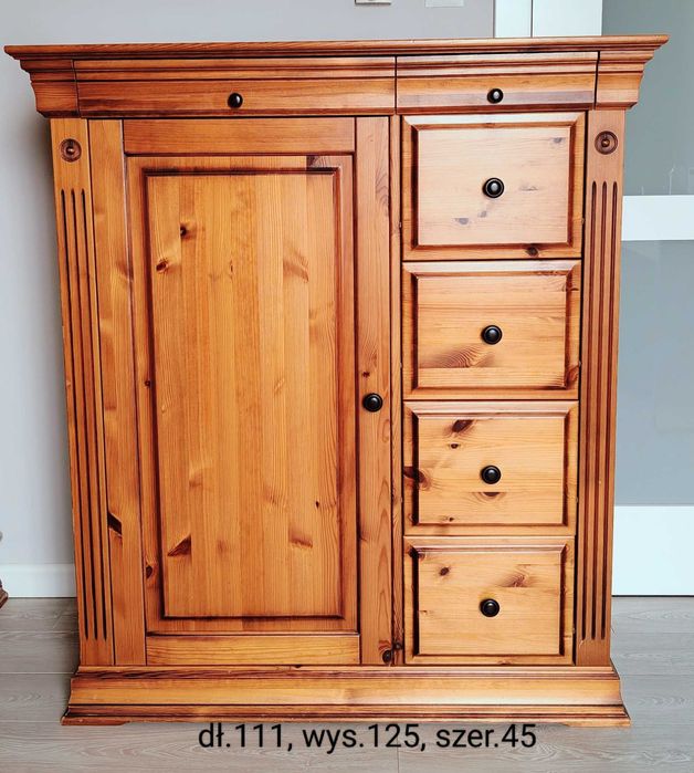 Meble Drewniane! Witryna + Komoda