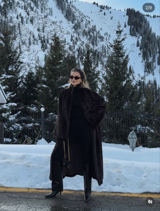 Шуба зі штучного хутра ( штучна норка)