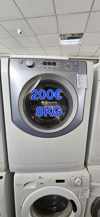 Máquinas de lavar roupa usadas disponíveis.