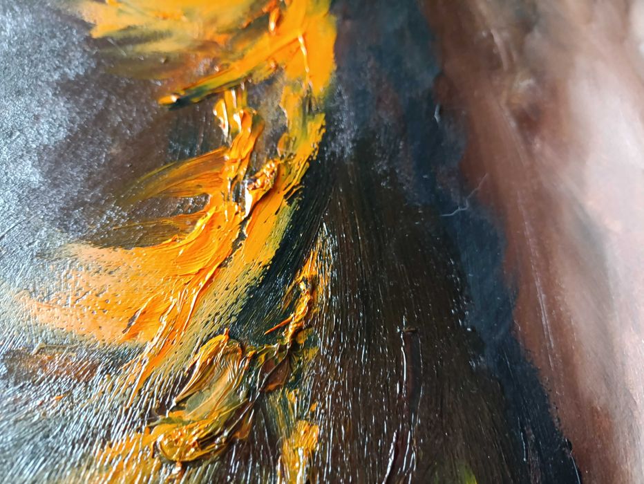 XXL bardzo duży obraz olejny. Marek Grzegorz - Whisper of Light 120x80