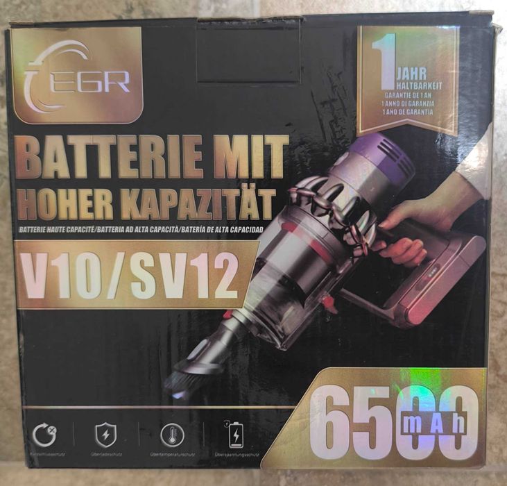 Акумулятор преміум класу до пилососу Dyson V10 SV12 6500mAh + Фільтр