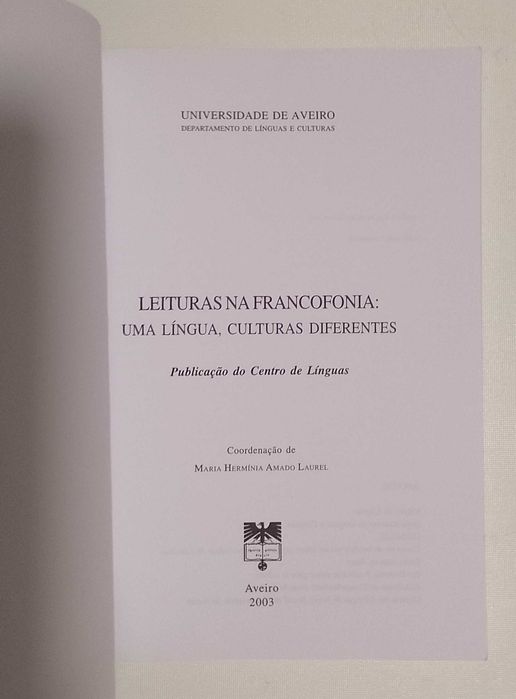Leituras na Francofonia: uma língua, culturas diferentes, AAVV
