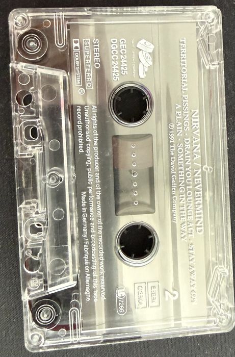 oryginalna kaseta Nirvana Nevermind 1991 Germany Geffen