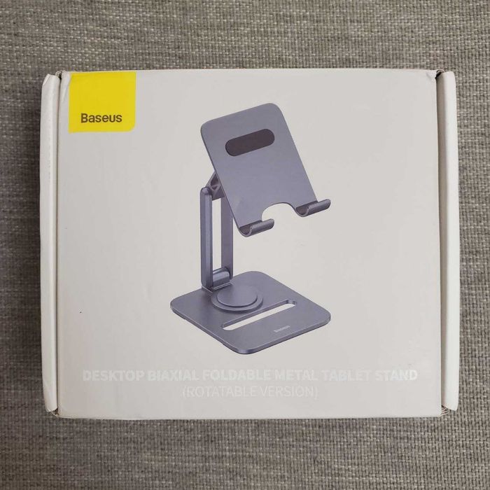 Тримач-підставка для планшету  Baseus Desktop Biaxial Metal поворотна