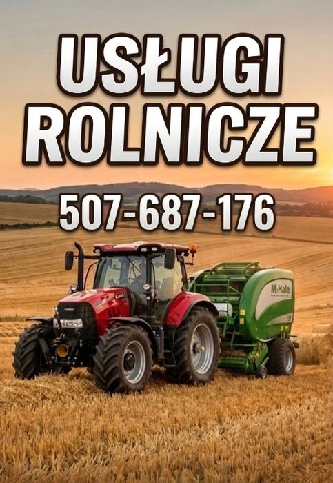 Usługi rolnicze, belowanie, koszenie