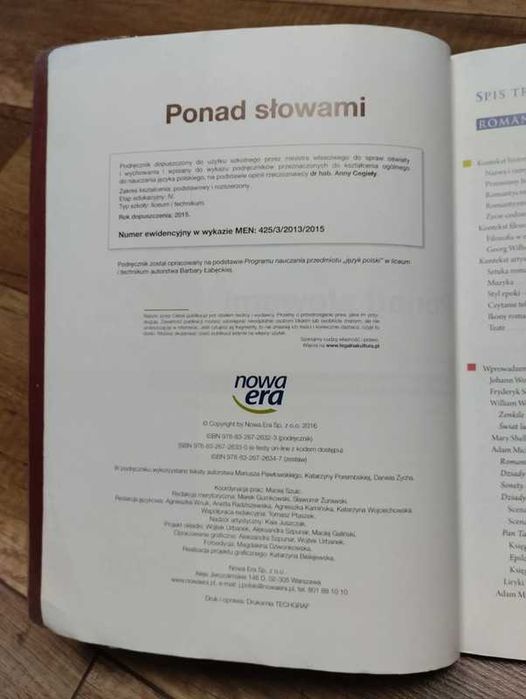 Podręcznik do języka polskiego Ponad słowami 2.1
