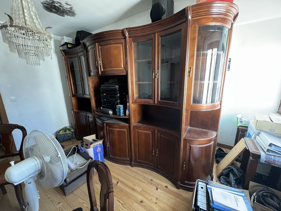 Mobília de Sala de Jantar Clássica em Madeira Maciça